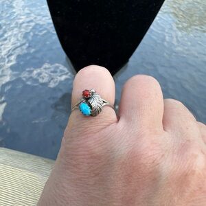 Vintage Native American Gemstone Ring size 5.5